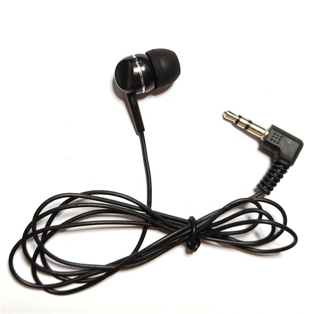 Single Side Wired 3.5mm Tour Guide Earphones One Ear Disposable Mono Headset for Single Use