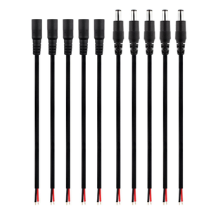 DC Barile Spina di Alimentazione Della Treccia del Cavo con <span class=keywords><strong>2</strong></span>.1mm <span class=keywords><strong>X</strong></span> 5.5mm Maschio Connettore Jack Femmina - Product Image 2