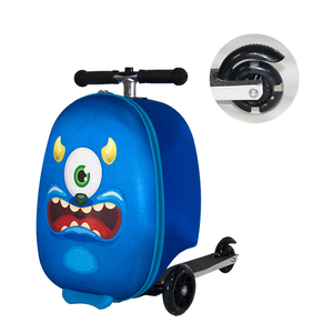 Top-rated <strong>Scooter</strong> Luggage Custom Airport Travel Design 3D Trolley Children <strong>Suitcase</strong> Luggage Bag <strong>with</strong> <strong>Scooter</strong> for Kids - Product Image 2