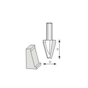 1/2 * -1 / 8 * 15 ° 15 Degré visage Cut 3 en surélevé Longueur du panneau Bit /   Le <span class=keywords><strong>travail</strong></span> du bois panneau vertical peu <span class=keywords><strong>droit</strong></span> - Product Image 1