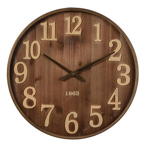 <span class=keywords><strong>Horloge</strong></span> <span class=keywords><strong>murale</strong></span> ronde en bois vintage 1863 géante pour maison salon Art déco <span class=keywords><strong>Design</strong></span> Style Quartz Type de motif - Product Image 1