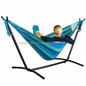 <span class=keywords><strong>Hamac</strong></span> double Woqi avec support pliable en acier, gain de place, en nylon, pour le camping et la randonnée - Product Image 2