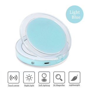 Portable Hand Pocket <strong>Mirror</strong> with Led Light with 12 Bright LED Lights <strong>Small</strong> Pocket <strong>Mirrors</strong> Wholesale - Product Image 5