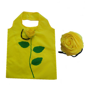 Bolso de almacenamiento ecológico con forma de flores rosas, bolsas de compras plegables, bolsa de supermercado plegable reutilizable - Product Image 2
