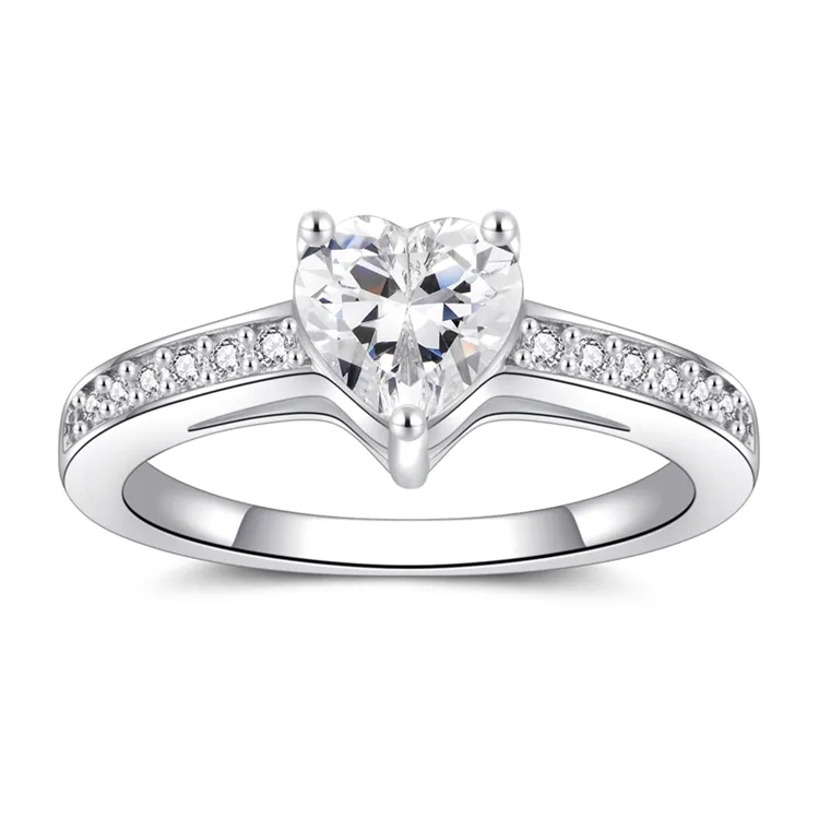 Nuovo stile 925 anelli in argento Sterling donne fidanzamento matrimonio Cz anello gioielli all'ingrosso