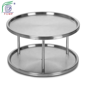 360 grados redonda de comedor de acero inoxidable cocina depósito <span class=keywords><strong>Lazy</strong></span> <span class=keywords><strong>Susan</strong></span> - Product Image 2