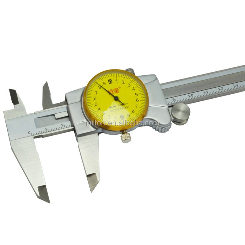 0-6" 0.02mm Precision Dial Caliper Double Shock Proof Solid Hardened Stainless Steel dial vernier caliper 0-150mm