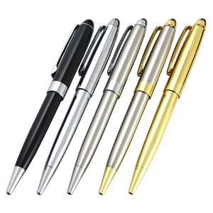 Bolígrafos Metálicos Clásicos de Alta Calidad en Plateado, Dorado y Negro, Bolígrafo Premium de Escritura Fluida con Mecanismo de Giro Elegante - Product Image 2
