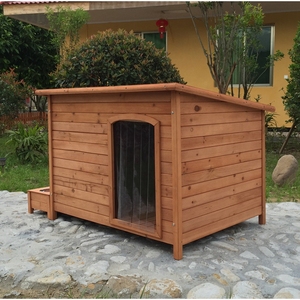 SHUNDA SDD0603 Eco-Friendly <strong>Wooden</strong> Outdoor <strong>Dog</strong> <strong>Kennel</strong> with Fashion Print <strong>Design</strong>-Pet Furniture - Product Image 2