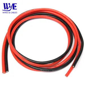 12 Kabel Silikon Fleksibel Lunak Pengukur Awg 50 Kaki Kabel Silikon Merah dan Hitam