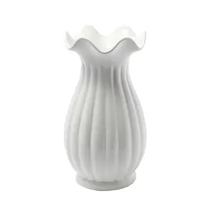 Modern Decoration White Ceramics Flower Vase Geometry Crafts Home Creative Gift