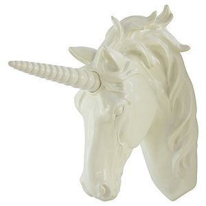 White <strong>Unicorn</strong> Head Wall Mounted Sculpture <strong>Decoration</strong> - Product Image 2