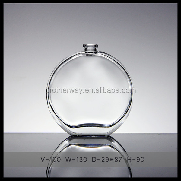 100mlフラット丸型ブランド名ガラス香水瓶| Alibaba.com
