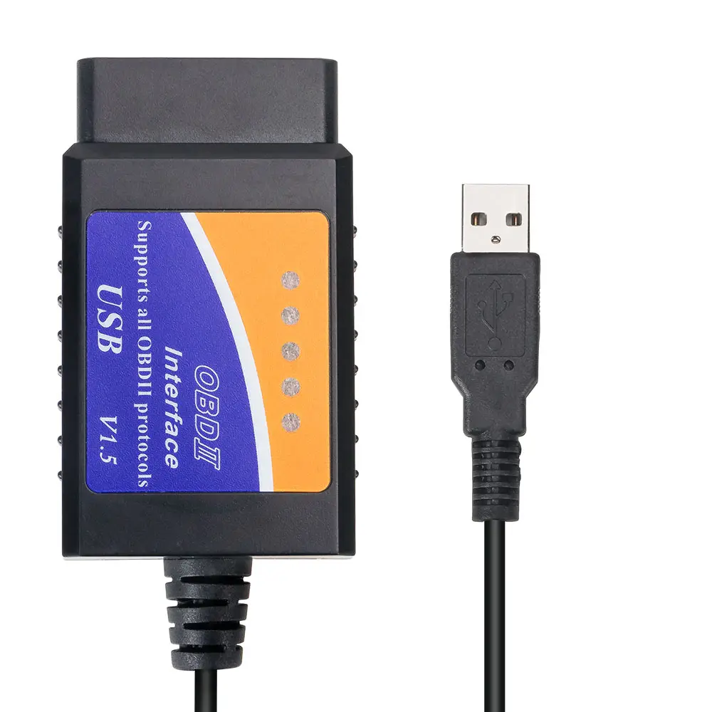 KINGBOLEN ELM327 V1.5 USB PIC18f25k80 칩 OBD 2 자동차 진단 도구 자동차 OBD2 ELM 327 V 1.5 USB 어댑터 코드 스캔 도구