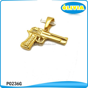Liontin Salib Baja Tahan Karat Desain Emas Sederhana Liontin Pisau Liontin Pria Hadiah Bergaya Hiphop Modis - Product Image 3