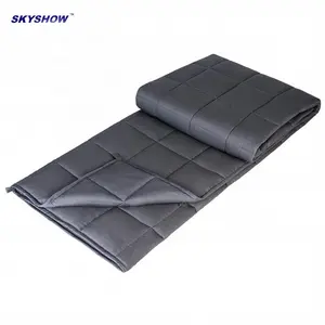 Popular custom cotton bamboo cooling15lbs heavy quilt pocket weighted blanket for children