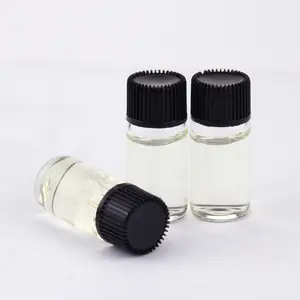 1ml 2ml 3ml 5ml clear small essence glass packing bottle vials with black plastic screw cap for sample test