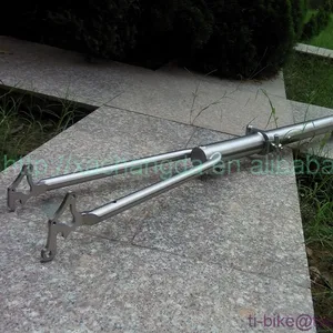 Titanium Recumbent Bicycle Frame with hand brush finished Customized