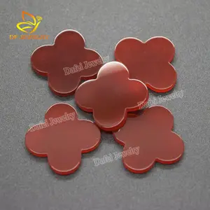 Top Quality Four Leaf Clover Natural Red Agate