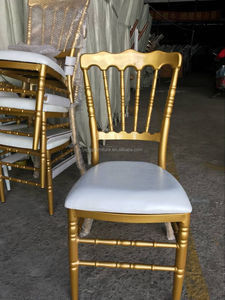 Sedie Impilabili Napoleon Economiche per Matrimoni in Oro, <span class=keywords><strong>Argento</strong></span> <span class=keywords><strong>e</strong></span> Bianco - Product Image 4