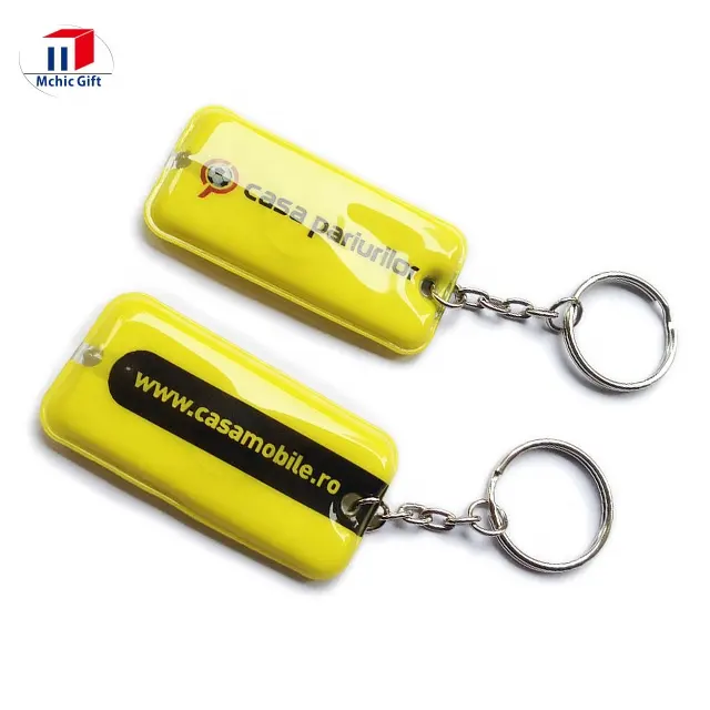 cheap promotion gift custom made soft plastic PVC led keychain, custom plastic mini led flashlight keychain
