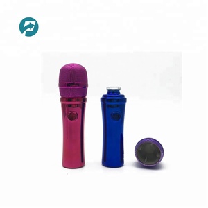 Microphone shape 20ml mini colorful perfume glass bottle manufacturer in China