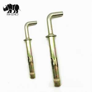 Carton en forme de L Matériau de qualité en acier <span class=keywords><strong>Crochet</strong></span> de béton en zinc jaune <span class=keywords><strong>Ancrage</strong></span> de manchon de boulon d'<span class=keywords><strong>ancrage</strong></span> avec <span class=keywords><strong>crochet</strong></span> - Product Image 2