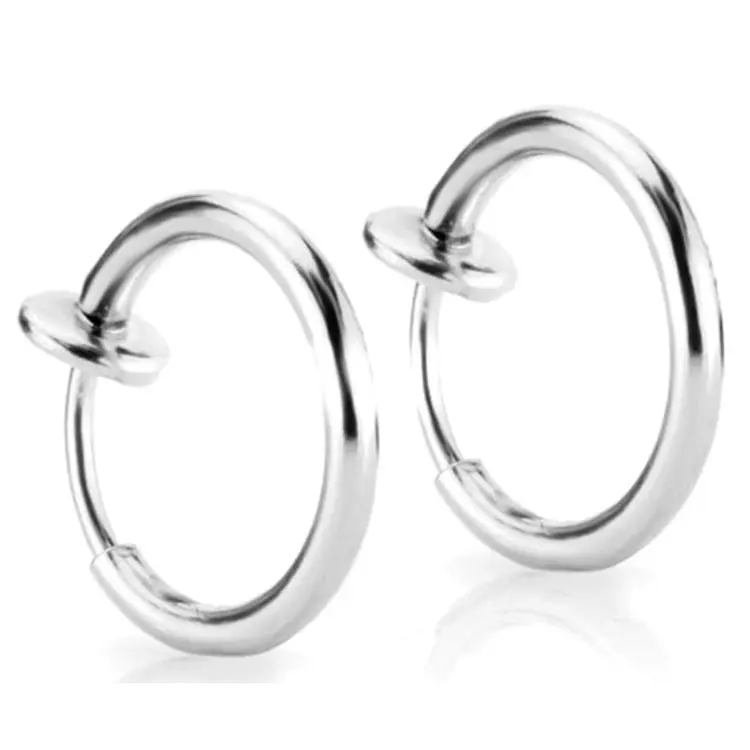 16g e 14g nero In Acciaio Inox Naso Setto Ear Hoop Anello