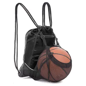 Tas Olahraga Basket Kapasitas Besar Luar Ruangan Tas Ransel Tali Serut Tas Jaring Tersembunyi Olahraga Sepak Bola Kualitas Tinggi Fungsional