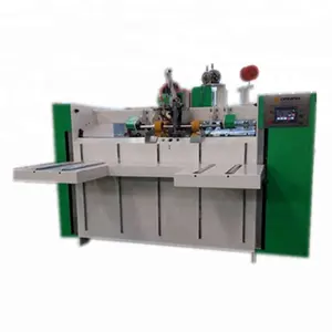 Single piece semi auto stitching nailing making corrugated cardboard box machine