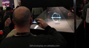 <span class=keywords><strong>19</strong></span> <span class=keywords><strong>inch</strong></span> <span class=keywords><strong>3D</strong></span> HOLO hộp LCD chiếu <span class=keywords><strong>Holographic</strong></span> Máy nghe nhạc quảng cáo kính kim loại khung đứng Showcase kim tự tháp hiển thị - Product Image 3