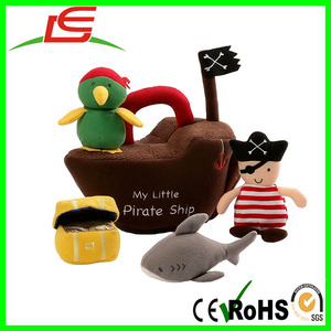 Cofre <span class=keywords><strong>del</strong></span> <span class=keywords><strong>tesoro</strong></span> tiburón Barco Pirata <span class=keywords><strong>Del</strong></span> Bebé Parque Infantil de la Felpa - Product Image 1