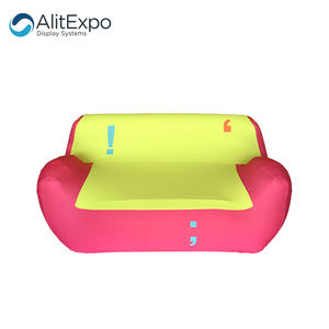 定制徽标印刷广告促销充气沙发，采用100%聚酯纤维面料，全彩印刷，适合派对使用 - Product Image 3