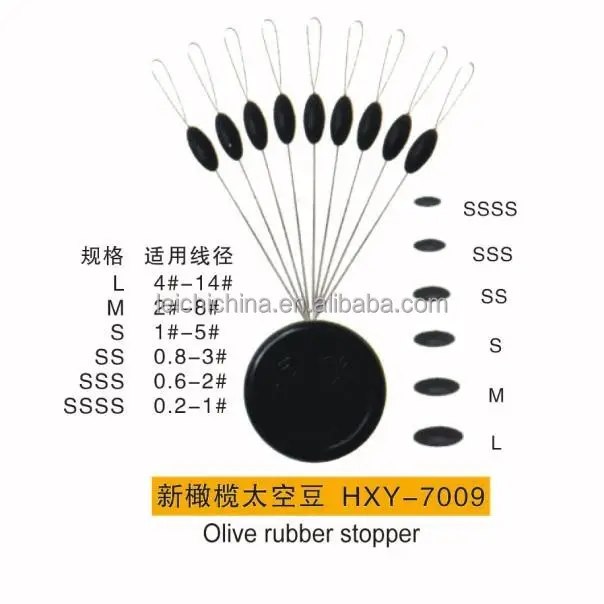 Wholesale Stick and Olive Rubber fishing line stopper