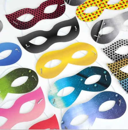 Hero Masker Papier Party Facial Masker Gemaskerde Dance Ball Party Levert Milieuvriendelijke Machine Gemaakt Superheld Thema Aanpassen