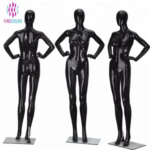 Groothandel Zwarte Vrouwelijke Mannequin Full Body Dummy Plastic Vrouwen Mannequin