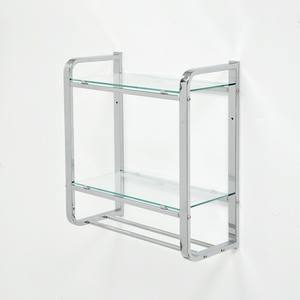 Simple 3-tier Bathroom <b>Corner</b> Shower Glass <b>Shelf</b> - Product Image 6