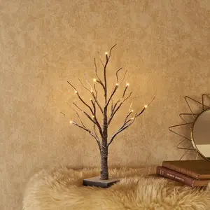 Iluminado mini árvore de cereja neve, luz do árvore do natal decoração