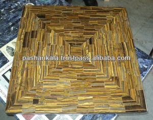 Natural Marble Stone Tiger Eye Home Table Top - Product Image 1