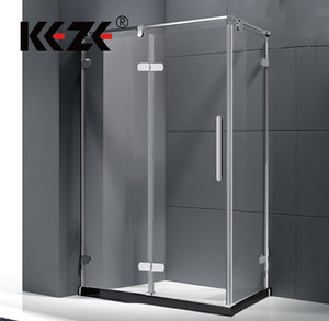 Cabine de <span class=keywords><strong>douche</strong></span> d'angle en verre trempé de taille personnalisée de style italien avec charnière de plateau rectangulaire de cadre ouverte <span class=keywords><strong>pour</strong></span> salle de bain intérieure - Product Image 1