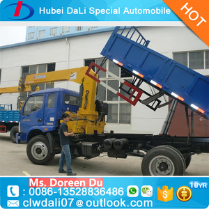 Dongfeng 8 טון משאית אשפה מנוף משאית רכוב עם 2.5 טון מנוף - Product Image 4