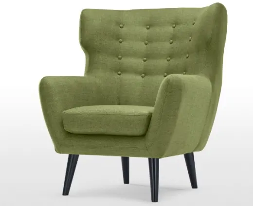 Koltuk yüksek kanat sırtlı sandalye oturma odası mobilya İskandinav klasik kumaş tek tek kişilik kanat sandalye