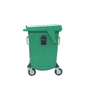 Outdoor Metalen Afval <span class=keywords><strong>Trolley</strong></span> Vuilnisbakken Verzinkt Prullenbak - Product Image 2