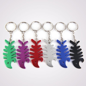 Cá Hình Chai Bia Mở Xương Cá Hợp Kim Nhôm 6 Màu Keychain - Product Image 4