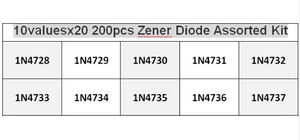 10 Giá Trị X 20Pcs Zener <span class=keywords><strong>Diode</strong></span> Assortment Kit Tự Làm Điện Tử Set Gói 3.3V 3.6V 3.9V 4.3V 4.7V 5.1V 5.6V 6.2V 6.8V 7.5V - Product Image 5