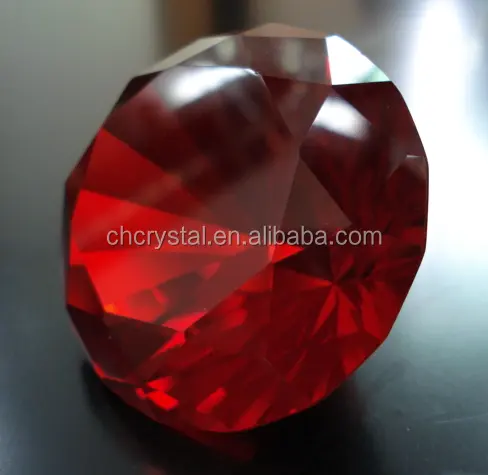 MH-9505 atacado cristal vermelho diamante decoração casamento diamante vidro vermelho diamante
