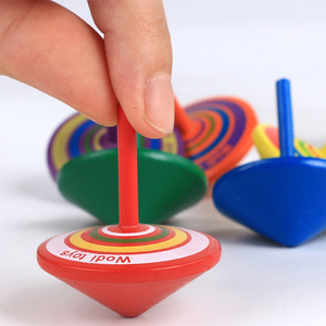 Toupies en bois miniatures, jouet classique pour enfants - Product Image 1