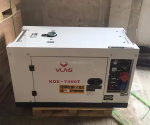 Fabrika fiyat 220V/380V 50Hz tek/üç fazlı 8kva sessiz tip dizel çift güç jeneratör düzeneği 6.5kw tekerlek ve ATS ile