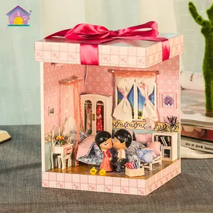 Bricolage miniature maison de poupée articles cadeaux en gros, article cadeau d'anniversaire