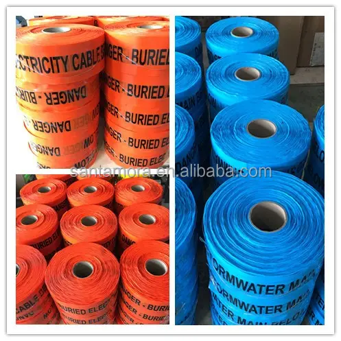 25M roll OIL PIPELINE underground warning marker tape with tracer wires 
